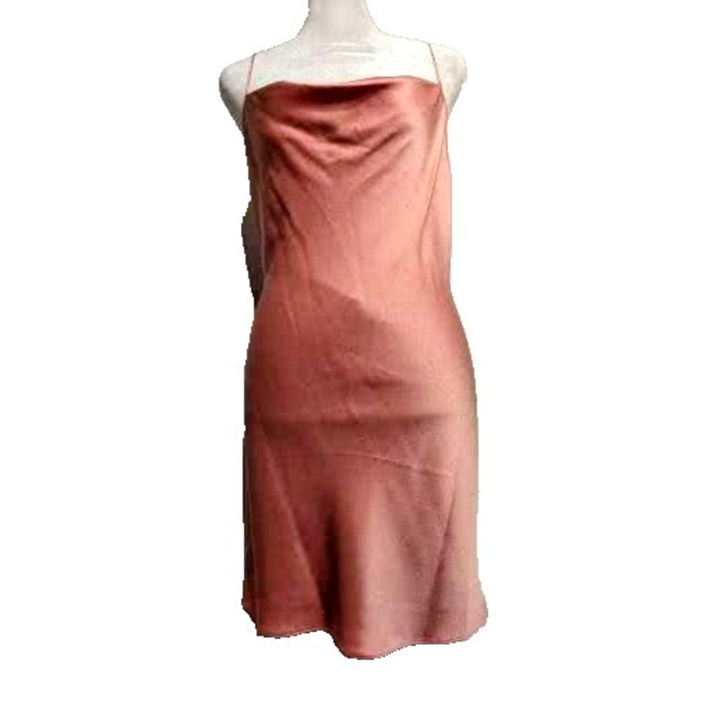 Alice + Olivia Dress Womens Size 0 Rose Pink Slip Satin Cocktail Mini NWT